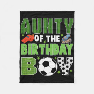 Couverture Polaire Tante du garçon d'anniversaire groupe de football 
