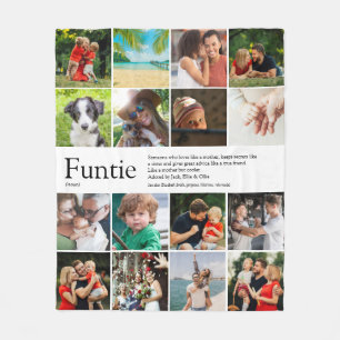 Couverture Polaire Tante Funtie Tante Tatie Définition Collage Photo