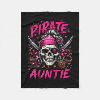 Couverture Polaire Tante pirate crâne de famille drôle jolly roger