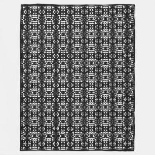 Couverture Polaire Tao élégant noir et blanc moderne