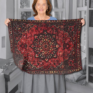Couverture Polaire Tapis persan dans un champ teinté de rose