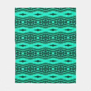 Couverture Polaire Tapis persan ikat vert clair. Ethnique