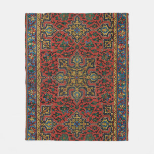 Couverture Polaire Tapis Perse Tapis Rouge Bleu classique