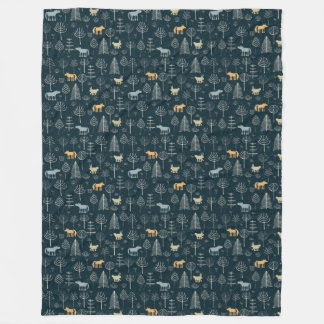 Couverture Polaire Tapisserie 1 de forêt