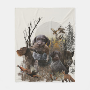 Couverture Polaire Tapisserie À poils durs allemande Pointer Jeu orei