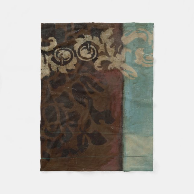 Couverture Polaire Tapisserie Abstraite Damask par Jennifer Goldberge (Devant)