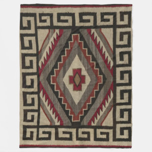 COUVERTURE POLAIRE TAPISSERIE ANTIQUE INDIENNE NAVAJO