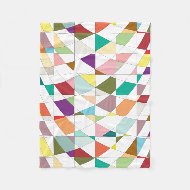 Couverture Polaire Tapisserie aux couleurs Abstraites (Devant)