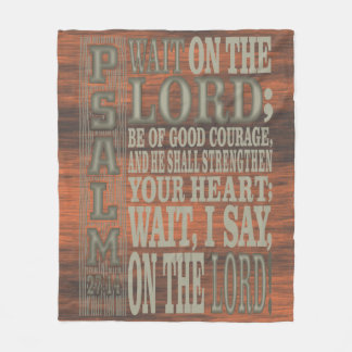 Couverture Polaire Tapisserie murale en bois avec verset biblique Psa