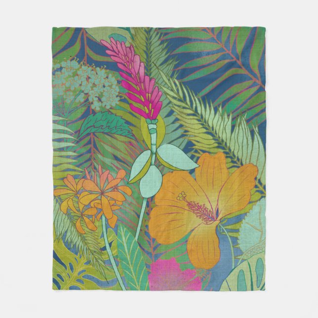 Couverture Polaire Tapisserie tropicale II (Devant)