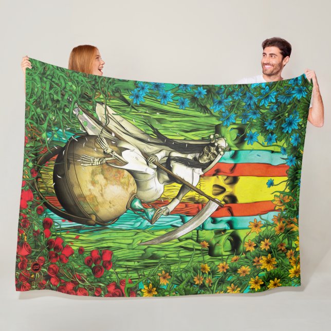 Couverture Polaire Tarot de Père Noël Muerte - le monde (En situation)