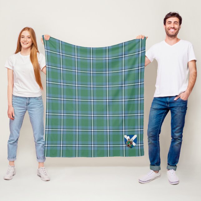 Couverture Polaire Tartan à carreaux Scotts Irvine (En situation)