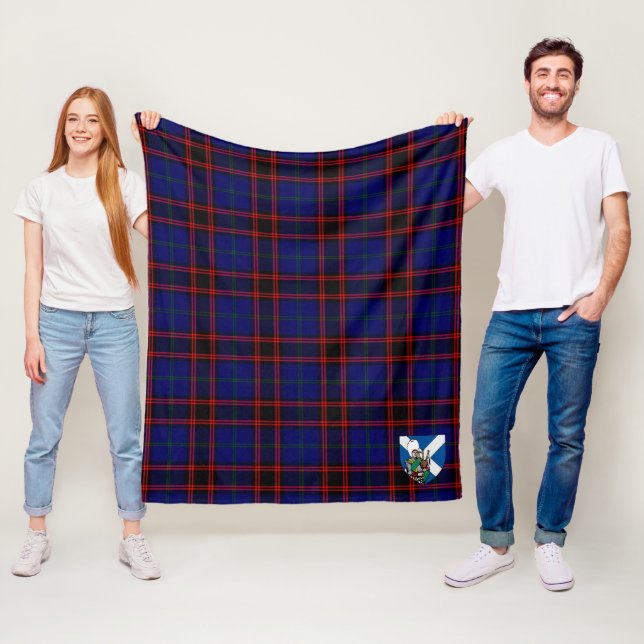 Couverture Polaire Tartan à carreaux Wedderburn de Scotts (En situation)