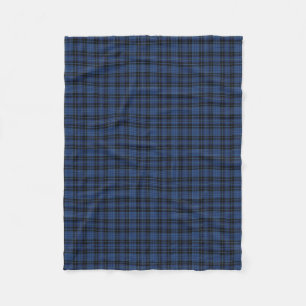 Couverture Polaire Tartan classique de blanc de noir bleu de clergé