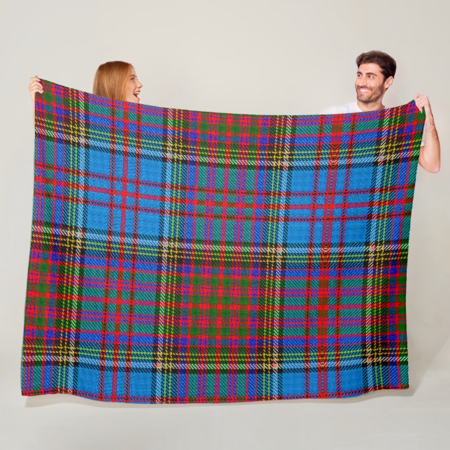 Couverture Polaire Tartan de clan d'Anderson (En situation)