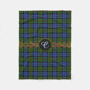 Couverture Polaire Tartan de Colquhoun de monogramme