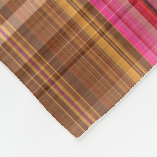 Couverture Polaire Tartan de framboise (Coin)