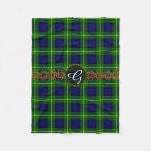 Couverture Polaire Tartan de Gordon de monogramme