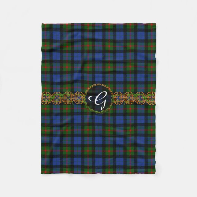 Couverture Polaire Tartan de Gunn de monogramme (Devant)