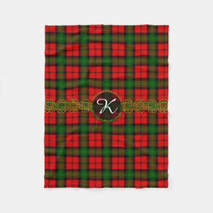Couverture Polaire Tartan de Kerr de monogramme