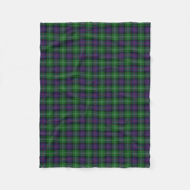 Couverture Polaire Tartan écossais de classique de Sutherland de clan (Devant)