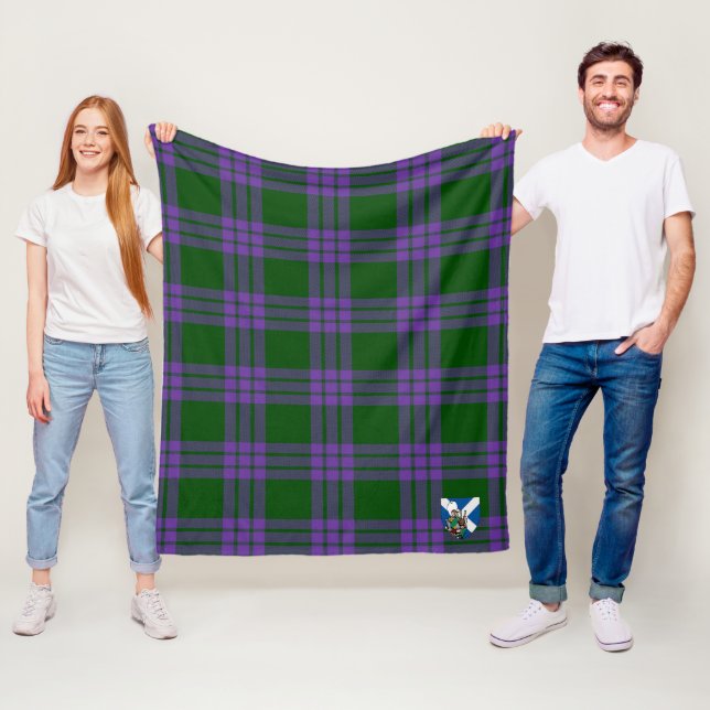 Couverture Polaire Tartan Écossais Elphinstone à carreaux (En situation)