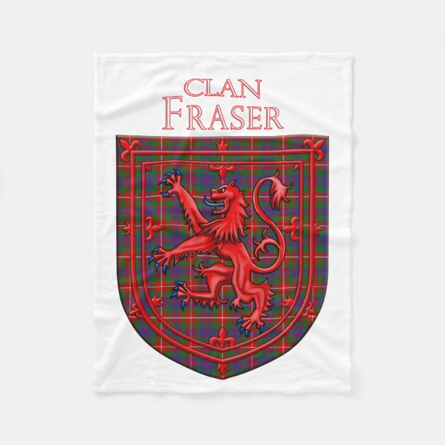 Couverture Polaire Tartan écossais Fraser de Lovat Plaid (Devant)