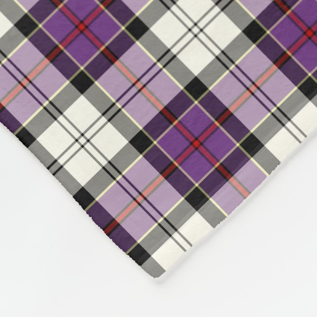 Couverture Polaire Tartan en chandelle de couleur pourpre noire (Coin)