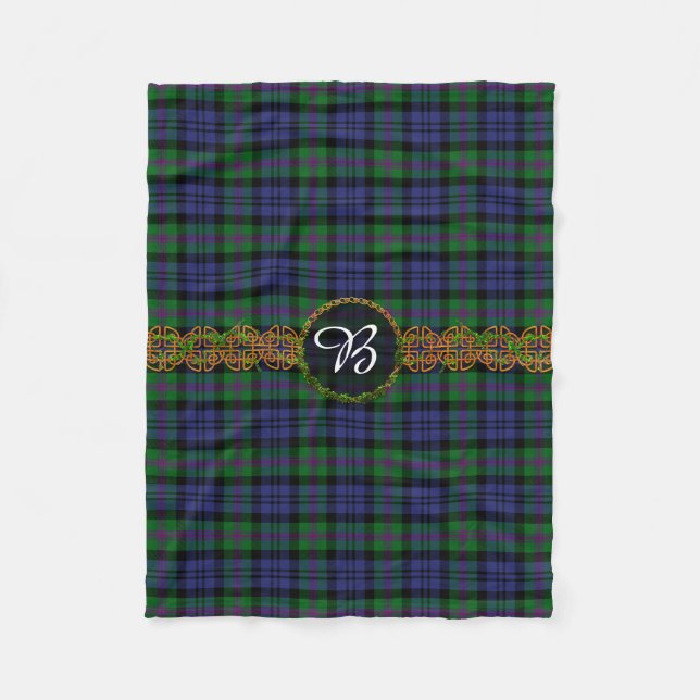 Couverture Polaire Tartan et monogramme de Baird (Devant)