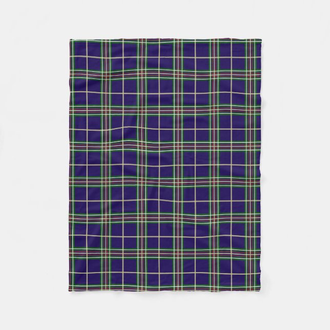 Couverture Polaire Tartan, la robe de l'université d'Oxford (Devant)