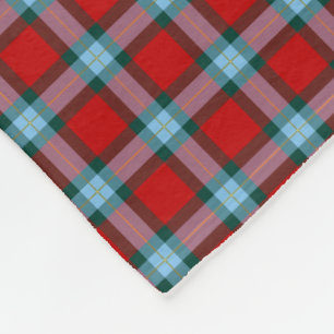 Couverture Polaire Tartan lumineux de rouge de clan de MacLaine et de