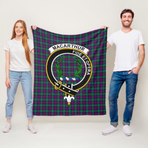 Couverture Polaire Tartan MacArthur du clan de Milton