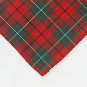 Couverture Polaire Tartan rouge et vert de clan de MacAulay