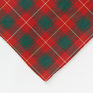 Couverture Polaire Tartan rouge et vert de clan de MacPhee