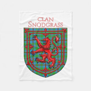 Couverture Polaire Tartan Snodgrass Plaid Écossais Lion Rampant