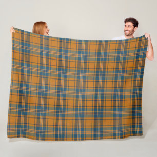 Couverture Polaire Tartan tressé hivernal