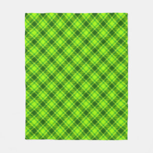 Couverture Polaire Tartan vert À damiers Motif plaid-57578