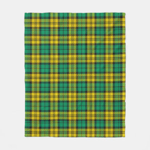 Couverture Polaire Tartan vert Jaune Plaid Design Motif