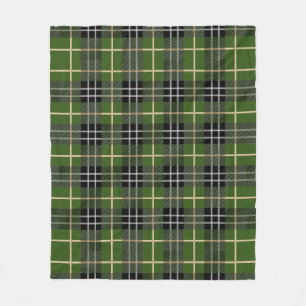 Couverture Polaire Tartan vert rustique classique