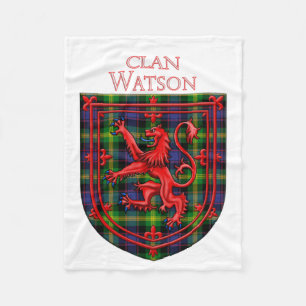 Couverture Polaire Tartan Watson Écossais Plaid Lion Rampant