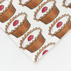 Couverture Polaire Tarte Cherry Bakewell British Food UK Pâtisserie