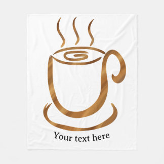 Couverture Polaire Tasse fumante Java | Café et thé en bois incurvé