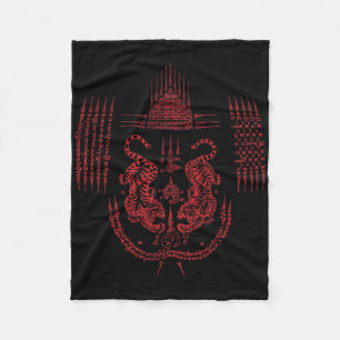 Couverture Polaire Tatouage Sak Yant Muay Thai Kickboxing Culture Asi