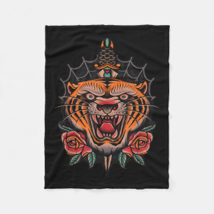 Couverture Polaire Tatouage traditionnel américain