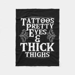 Couverture Polaire Tatouages amusants Jolies Yeux Épais Cuisses Cadea