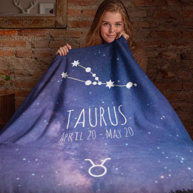 Couverture Polaire Taurus | Constellation Zodiaque personnalisée (Créateur téléchargé)