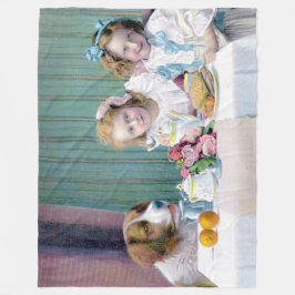 Couverture Polaire Tea Party vintage