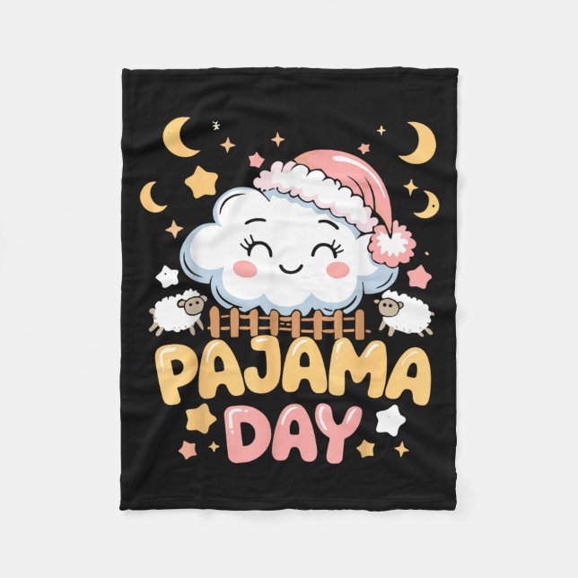 Couverture Polaire Teacher Pajama Day Shirt, Funny Cloud Sleever Scho (Devant)