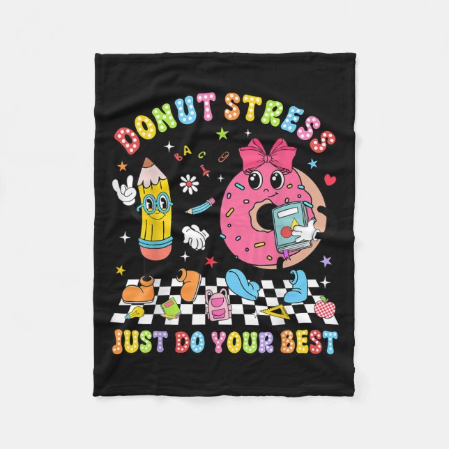 Couverture Polaire Teachers Donut Stress Just Do Your Test Day Boys G (Devant)