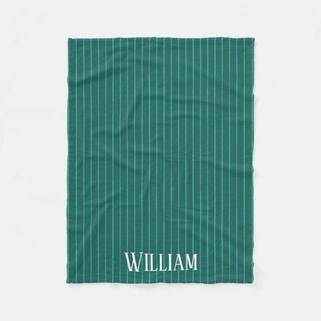 Couverture Polaire Teal pinstripes (Devant)
